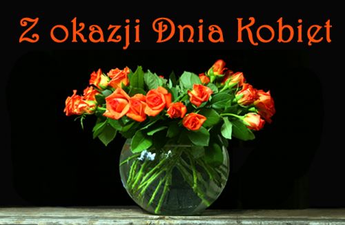 Pomarańczowe róże 8 marca